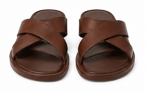 Leather sandals cutout